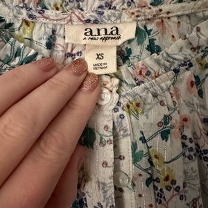 A.N.A. Sparkle Flower Dress Shirt
